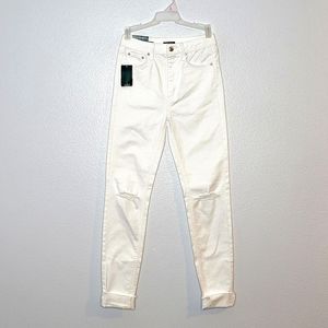 Wild Fable White Highest Rise Distressed Skinny Jeans NEW Womens Size 0/25